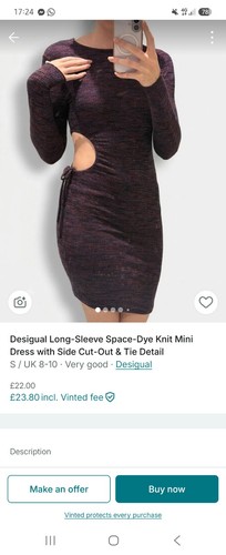 Purple desigual dress size - purple,