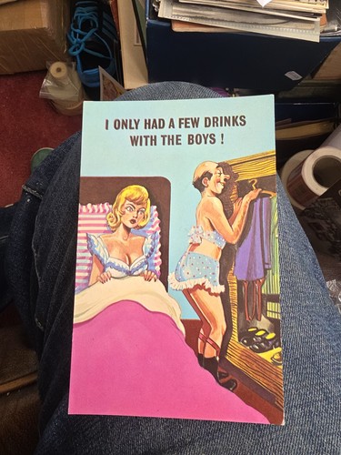 Vintage saucy comic postcard - saucy,