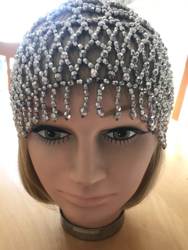 Silver beaded abba - silver, skull