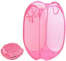 Pop-Up Laundry Bag Bin Mesh Foldable Washing Hamper Storage Laundry Basket Bag