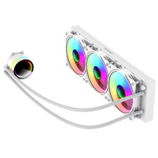 GameMax Iceburg 360mm AIO Water Cooler LED Fan CPU Liquid Cooling PC Kit White