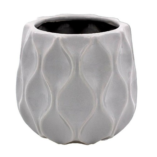 Contemporary grey wavy design - grey,