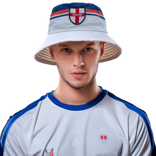 White england bucket hat - white,