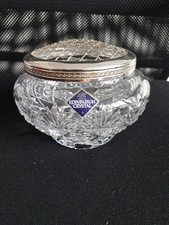 Edinburgh Crystal Flower Arranger – Cut Glass Rose Bowl/vase With Silver Lid