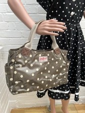 Cath Kidston Bag Tote Olive Green Polka Dots Spot Day Bag
