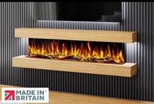 Studio Oak Wall Mounted Electric Fireplace | LED Flame Effect | UK Made