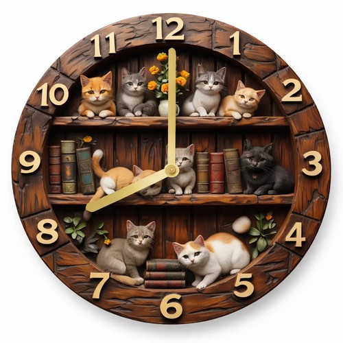 Wooden cat wall - wooden, 20cm