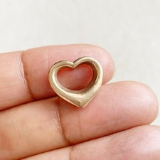 ZALES Vintage 9ct Yellow Gold HEART Pendant UK Hallmarks (1987) Not Scrap 2.4g