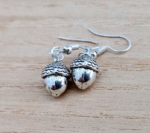 Tibetan silver acorn earrings