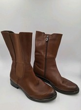 Caprice Women's Leather Brown Boots UK Size 5 EU Size 38 Zip Closure Boots Shoes