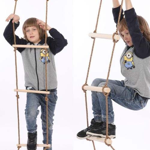 Children climbing rope ladder - climbing,