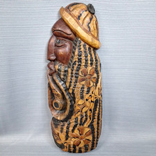 Wood Hand Carved Rasta Man