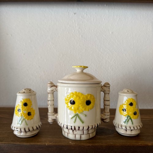 Vintage ceramic sunflower - ceramic,