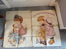 2x Vintage 70s Sarah Kay Poster 27x42cms Worn Kitsch cool 1970's Style