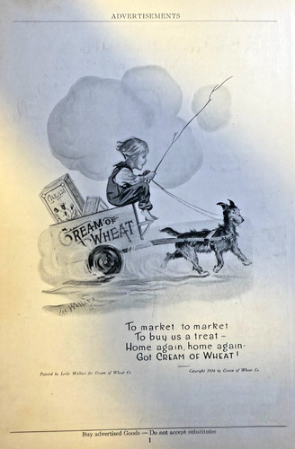 1916 cream wheat - 1916, of
