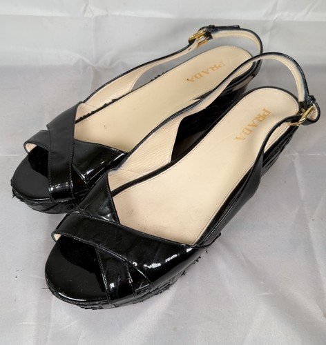 Prada black patent leather - prada,