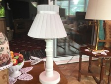 White Wooden Table Lamp with