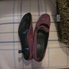 Purple Suede Kitten Heel Mary