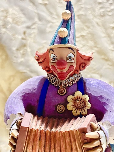 Jim shore squeezebox clown - jim, w