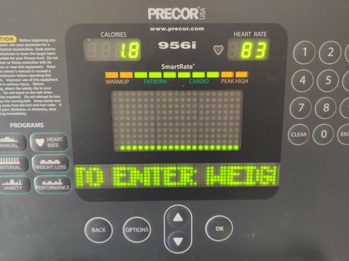 Precor treadmill 956i - 956i, upper