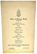 Vintage SS Orsova Maiden Voyage Easter Service Hymn Ship Programme Card 1954