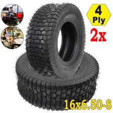 2x 16x6.50-8 4ply Ride On Lawn