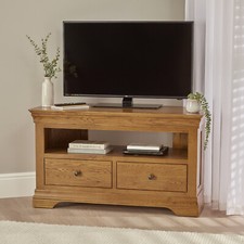 French Louis Oak Corner TV