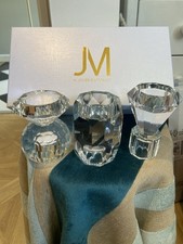 Brand New Julien Macdonald Crystal Candle Holder Trio - Gift Boxed