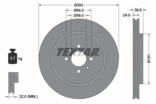 2x Brake disc internally