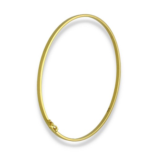 9ct yellow gold plain bangle - 9ct,