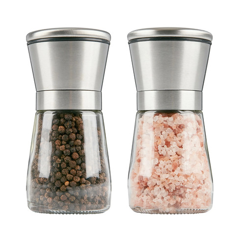 2pcs salt pepper grinder set - salt,