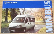 PEUGEOT BOXER MINIBUS (12 & 15 SEATER) BROCHURE 1994 1995. EXCELLENT CONDITION