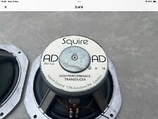 Vintage SQUIRE 8" Inch Speaker Driver PAIR AD/AD TRANSDUCER LONDON *RARE* RTN