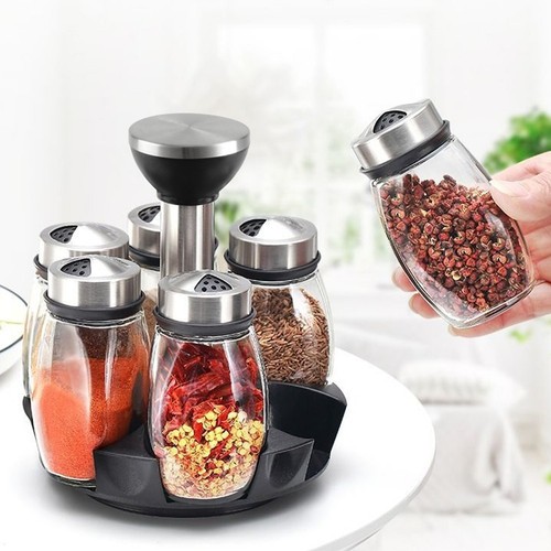 7pcs rotating spice rack - 7pcs,