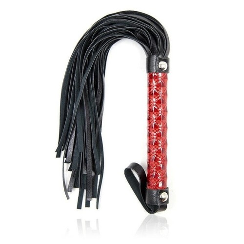 Leather crop whip flogger - pu,