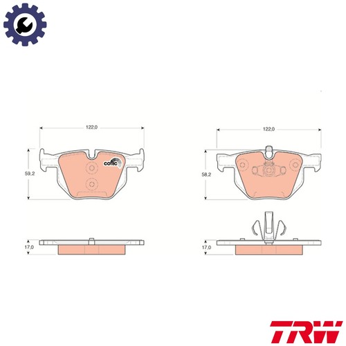 Brake pad set - pad,