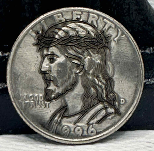 Engraved jesus hobo nickel - jesus,