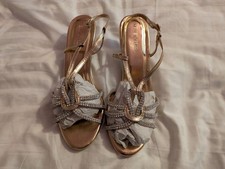 Strappy Rose Gold Wide Fit Size 9 Ladies Shows Wedding Party