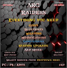 ✨ARC Raiders✨Blueprints✨Coins✨Weapons✨Ammo✨Mods✨Augments✨Station Upgrade✨24/7✨