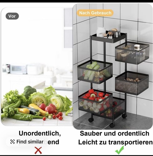 Kitchen rotating trolley cart - kitchen,