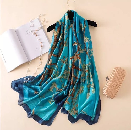 Silk scarf van - van, gogh