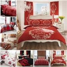 Luxury Printed RED DUVET COVER