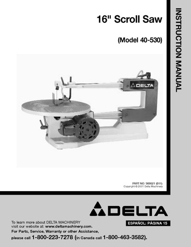 Delta 530 scroll saw - 16",