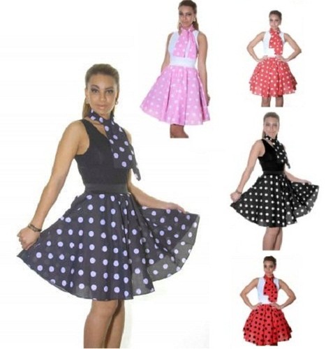 Ladies polka dot 50s rock - ladies,
