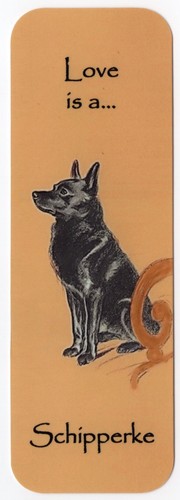Schipperke dog bookmark - schipperke, same
