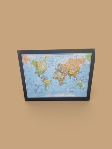 Framed push pin world - pin, map
