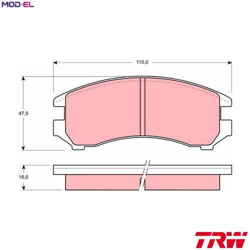 Brake pad set disc - disc,