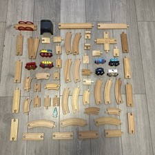 LARGE Mixed Thomas Wooden Train Track Bundle 62 Items Lot 11 BRIO Trains Etc