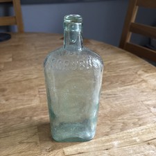 Antique Glass Bottles Original Victorian Smooth Poison Scrubbs Fluid & Stopper