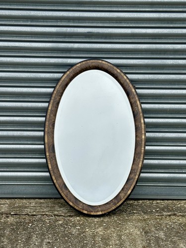 Antique oval wood - wood, framed